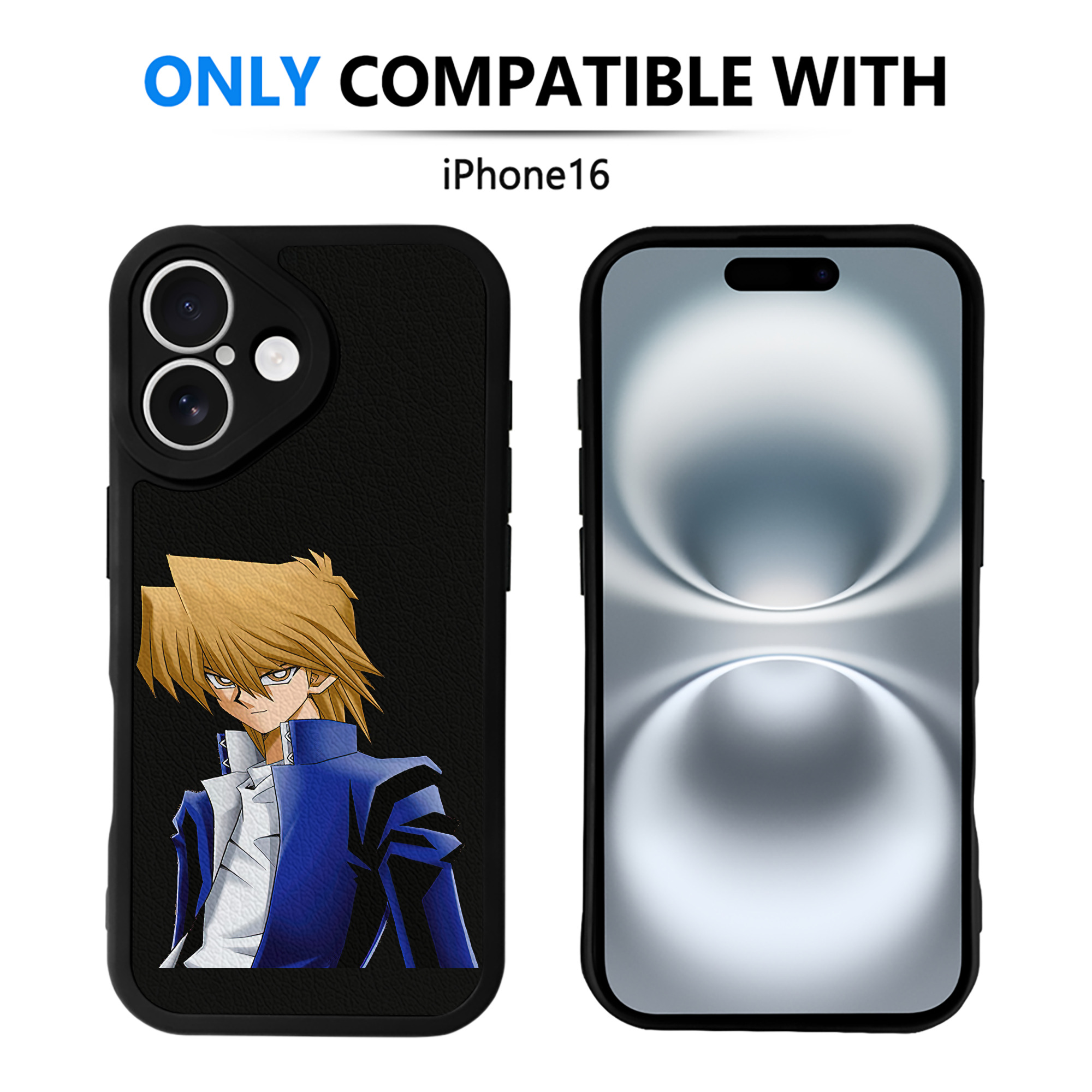 遊☆戯☆王 Yu-Gi-Oh! 【iPhone 16シリーズ対応】シリコンスマホケース（レザー調） 材質：シリコン